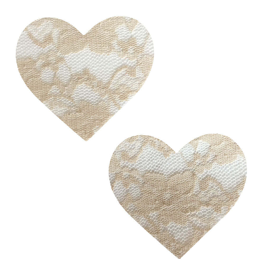 Neva Nude - Nude Toffee Lace I Heart U Pasties